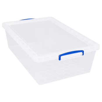 Really Useful Box Kunststof Archiefdoos 43 l Transparant 44 x 69,5 x 23 cm 3 Stuks (43CCB-PK3)