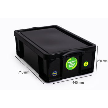 Really Useful Box Kunststof Archiefdoos 50 l Zwart 44 x 71 x 23 cm (50BKCB)