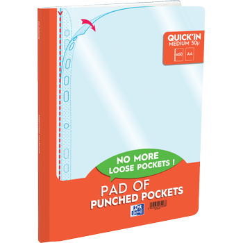 OXFORD Quick In Showtassen A4 Glashelder Transparant 50 micron PP (Polypropeen) Boven 11 Gaten (400129426)