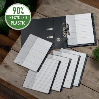 LEITZ A - Z Tabblad  A4 Zwart Kunststof Recycle (12070000)