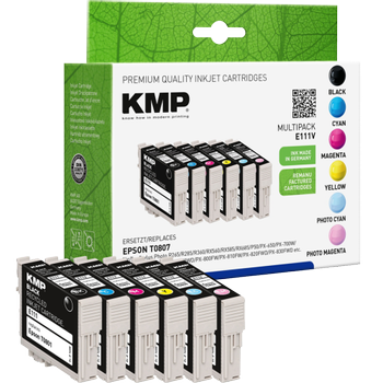 KMP Compatibel Epson Inktcartridge C63T08074010 Zwart, cyaan, fotocyaan,  magenta, fotomagenta,  geel Multipack 6 Stuks (1608,405)