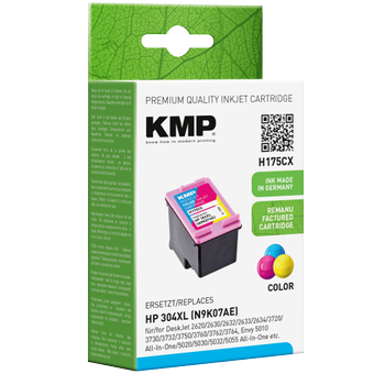 KMP Compatibel HP 304XL Inktcartridge N9K07AE Cyaan, Magenta, Geel (1760,403)