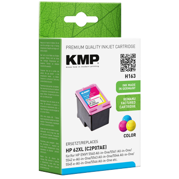 KMP Compatibel HP 62XL Inktcartridge C2P07AE Cyaan, Magenta, Geel (1741,403)