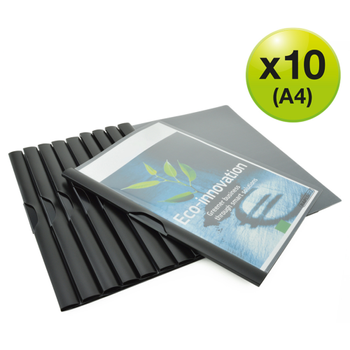 RAPESCO Klemmap A4 Zwart PP (Polypropeen) 180 micron 10 Stuks (1595)