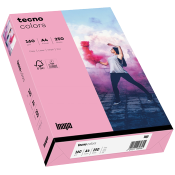 TECNO A4 Gekleurd papier Roze 160 g/m² 250 Vellen (2100021564)