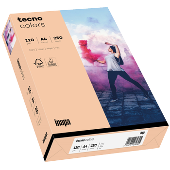 TECNO A4 Gekleurd papier Zalmroze 120 g/m² 250 Vellen (2100021580)