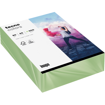 TECNO A5 Gekleurd papier Groen 80 g/m² Glad 500 Vellen (2100019216)