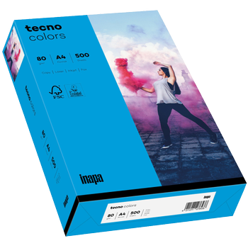 TECNO A4 Gekleurd papier Blauw 80 g/m² 500 Vellen (2100021549)