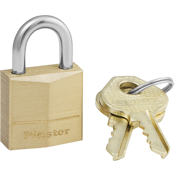 Master Lock Hangslot 120EURD 2 cm x 2 cm Messing Goud 2 sleutels (120EURD)