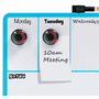 NOBO Mini Magnetisch whiteboard Weekagenda Wandmontage 1904047 Gelakt staal 360 x 140 mm Blauw, wit (1904047)