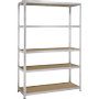 Erro Stellingkast 5 Planken Spaanplaat, staal 1.200 x 400 x 1.800 mm Zilver