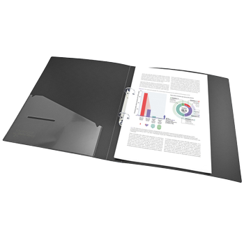 RAPESCO Germ-Savvy 25 mm Ringband PP (Polypropeen) A4 2 ringen Zwart 4 Stuks (1657)