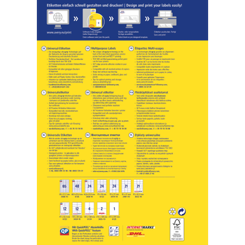 Avery Zweckform Avery Etiketten 6124 Klevend A4 Wit 105 x 148 mm 10 Vellen à 4 Etiketten (6124)