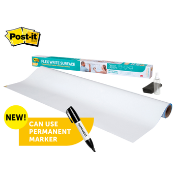POST-IT Flex and Write Whiteboardfolie FWS6x4 1 rol 122 cm x 183 cm Wit (7100299520)