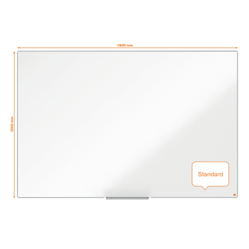 NOBO Impression Pro whiteboard 1915399 wandmontage magnetisch email 180 x 120 cm smal frame (1915399)