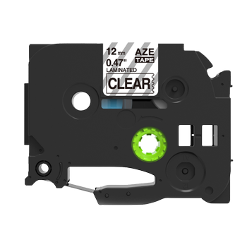 Rillstab Compatibel Brother TZe-131 Labeltape Zelfklevend Zwart op Transparant 12 mm x 8m (TZe-131)