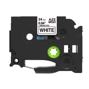 Rillstab Etiketteertape Compatibel met Brother TZE251 Klevend Zwart op Wit 24 mm x 8 m (TZe-251)