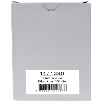 Rillstab Etiketteertape Compatibel met Brother TZE251 Klevend Zwart op Wit 24 mm x 8 m (TZe-251)