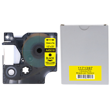 Rillstab Compatibel Dymo D1 S0720830 / 45803 Labeltape Zelfklevend Zwart op Wit 19 mm x 7m (S0720830)