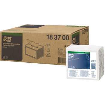 Tork Microfiber Wegwerp Schoonmaakdoek Wit Premium 40 Stuks (183700)