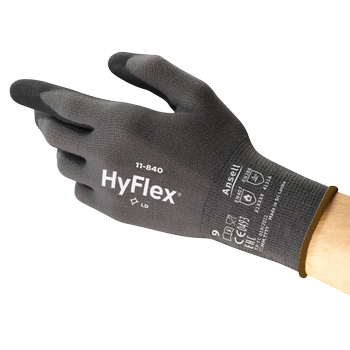 Ansell HyFlex Mechanical Protection Werkhandschoenen Foam, Nitrile Maat 7 Zwart 12 Paar (11840070)
