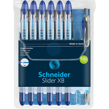 SCHNEIDER Slider 96085000 Niet-intrekbaar Balpen Blauw 0,7 mm Extra breed Balpen 7 Stuks (151277)