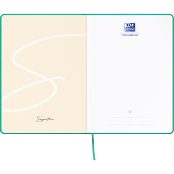 OXFORD Signature Notitieboek A5 Gelinieerd Gebonden Kunstleer Turkoois Niet geperforeerd 160 Pagina's (400154947)