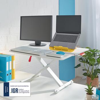 LEITZ Ergo Cosy Zit-sta-werkstation Ergonomisch In hoogte verstelbaar 6532 Schuiflade ABS, staal 800 x 72-380 x 420 mm Grijs (65320085)