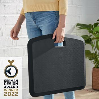 LEITZ Ergo Cosy Ergonomische antivermoeidheidsmat 5369 van Schuim Met handvat 558 x 19 x 457 mm Grijs (53690089)