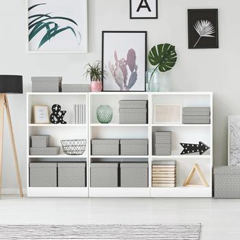 ESSELTE Home Opberg- en Geschenkdoos 628281 Klein 100% Gerecycled Karton Grijs 200 x 255 x 150 mm 3 Stuks (628281)