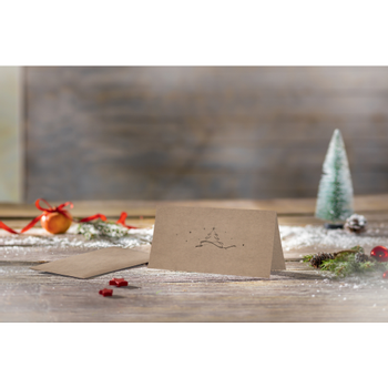 SIGEL Kerstkaart DL 220 g/m² 21,8 cm Bruin 20 Stuks (DS070)