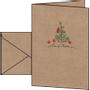 SIGEL Kerstkaart 21,1 x 9 cm Bruin 20 Stuks