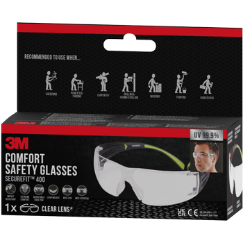 3M Veiligheidsbril SF400CC1 PC (Polycarbonaat)-lens Transparant (7100331525)