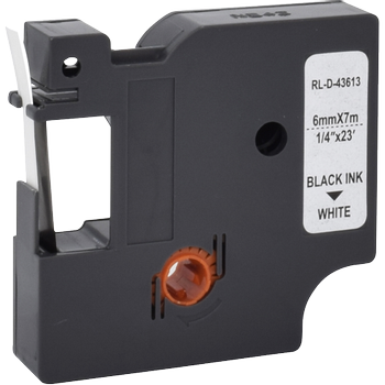 UNBRANDED Etiketteertape D1 S0720780 / 43613 Compatibel Dymo Zelfklevend Zwart op Wit 6 mm x 7m (5DY43613-WT)