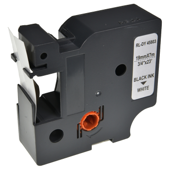 UNBRANDED Etiketteertape D1 S0720830 / 45803 Compatibel Dymo Zelfklevend Zwart op Wit 19 mm x 7m (5DY45803-WT)