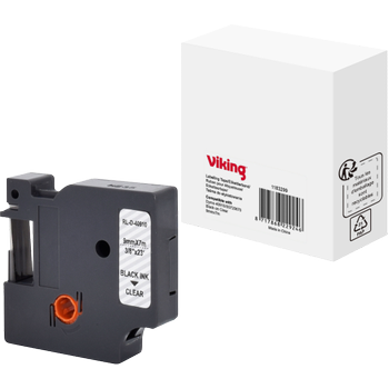 UNBRANDED Etiketteertape D1 S0720670 / 40910 Compatibel Dymo Zelfklevend Zwart op Transparant 9 mm x 7m (5DY40910-WT)