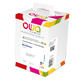 Owa LC3217 Compatibel Brother Inktcartridge K10200OW Cyaan, geel, magenta, zwart 4 Stuks (K10200OW)