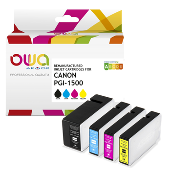 Owa PGI1500XL Compatibel Inktcartridge K10404OW Cyaan, geel, magenta, zwart 4 Stuks (K10404OW)
