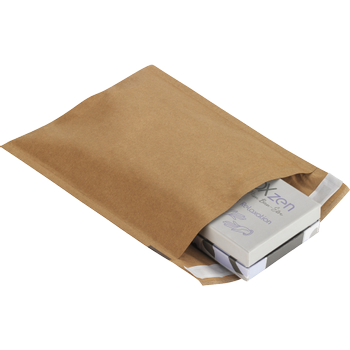 RAJA Luchtkussenenveloppen Bruin Zonder Venster 205 (B) x 245 (H) mm Tabsluiting 110 g/m² 75 Stuks (PPM24)