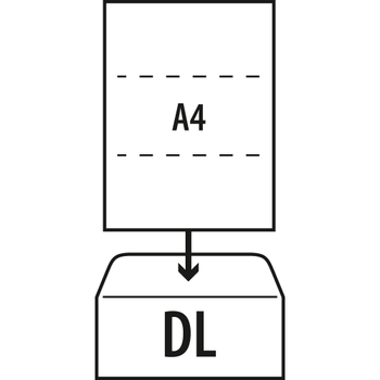 VIKING Enveloppen Met venster DL 220 (B) x 110 (H) mm Zelfklevend Wit 80 g/m² 1000 Stuks (30005390)