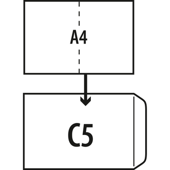 VIKING Enveloppen Effen C5 229 (B) x 162 (H) mm Kleefstrip Bruin 90 g/m2 Pak van 500 stuks (1187137)