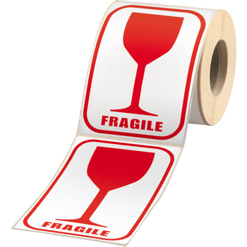 RAJA Waarschuwingsetiketten M-Cote Rood, wit 7,4x 10,5 cm (ETIB31)