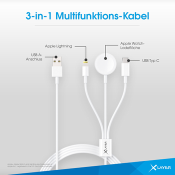 XLAYER Oplaadkabel 219321 Wit (219321)