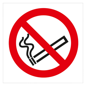 Seco Pictogram Niet roken Kleefstof Kunststof 20 x 20 cm (P05SRP-200X200)