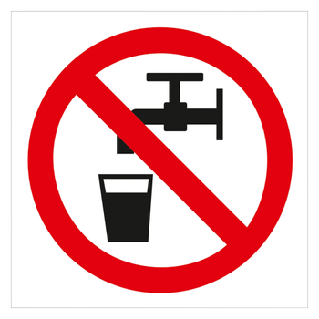 Seco Pictogram Geen drinkwater Kleefstof Kunststof 20 x 20 cm (P07SRP-200X200)