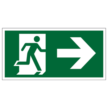 Seco Pictogram Nooduitgang rechts Kleefstof Kunststof 20 x 60 cm (SP065SRP-600X200)