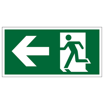 Seco Pictogram Nooduitgang links Kleefstof Kunststof 20 x 60 cm (SP066SRP-600X200)
