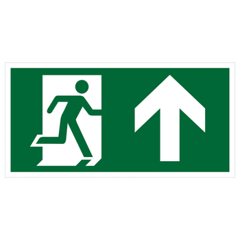 Seco Pictogram Nooduitgang boven Kleefstof Kunststof 20 x 60 cm (SP094SRP-600X200)