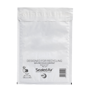 Mail Lite Tuff® Mail Lite Tuff Mailer Luchtkussenenveloppen Wit Zonder Venster 180 (B) x 260 (H) mm Zelfklevend 100 Hoezen (101200147)