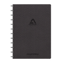 Adoc ADOC Business Notitieboek A4 Gelinieerd Kunststof Gebonden aan de zijkant Kunstleer Zachte kaft Zwart Niet geperforeerd 144 pagina's
